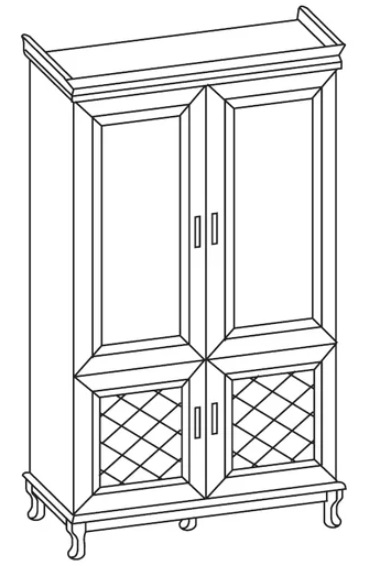 Фото Шкаф Ванесса (129) двухдверный от производителя Ставрополь Мебель в Геленджике по цене 21 770 ₽