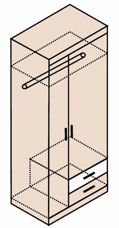 Фото Шкаф Ника Н10 (90) двухдверный от производителя Заречье в Геленджике по цене 19 940 ₽